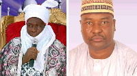 Emir Alhaji Hassan Adamu plus Habibu Mainasara, provost of Zamfara college