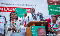 John Dumelo with his wife during his campaign launch