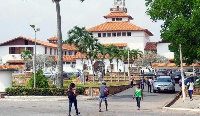 Students can be seen loitering about due to the strike by lecturers