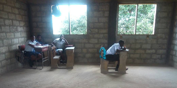 Some first-year students of the La Presby Secondary School