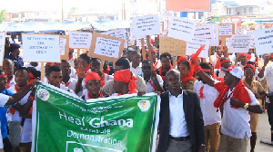 The angry nurses held demo against governments NABCO initiative