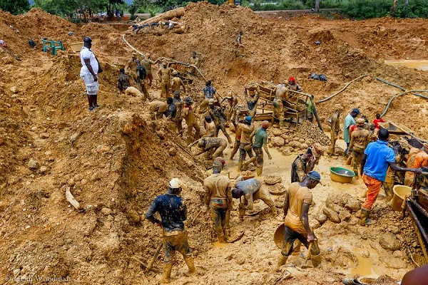 Galamsey operators at a concession