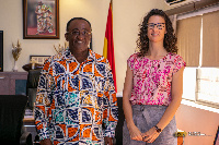 Harriet Thompson with Dr. Owusu Afriyie Akoto