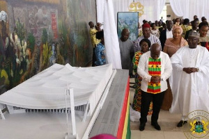 President Akufo-Addo and Bawumia at the outdooring of the Cathedral prototype