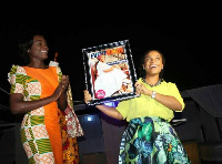 Ophelia Crossland with her award