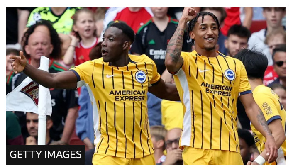 Joao Pedro scored his first away Premier League goal for Brighton since December 2023