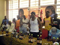 Powers and Banku at a press conference