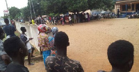 The aggrieved riders burnt car tyres in front of the police station