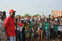 Vice President, Paa Kwesi Bekoe Amissah-Arthur addresses party supporters.