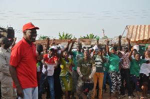 Vice President, Paa Kwesi Bekoe Amissah-Arthur addresses party supporters.