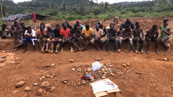 File photo: Arrested illegal miners