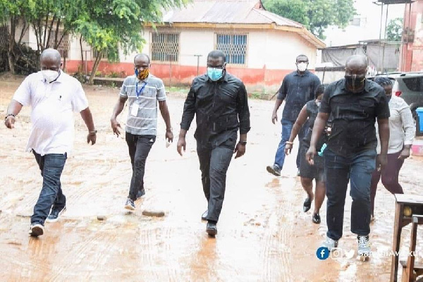 Sammi Awuku, National Organizer,  New Patriotic Party and his team visited some registration centers