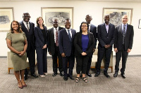 A group picture of lecturers and deans from GIMPA and Temple Law School