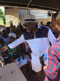 Nenyi George Andah welcoming constituents