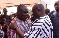 Mahamudu Bawumia, Vice President of Ghana meets Isaac Adongo (left)