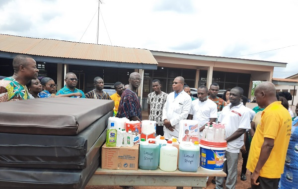 Awaso District Pentecost church donates to health facilities in Sefwi Bekwai township