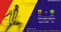 Accra Hearts of Oak and Dreams FC match set to take place at Cape Coast Sports Stadium on Sunday