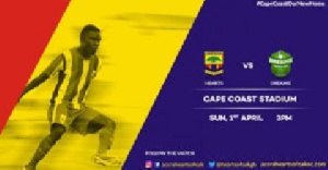 Accra Hearts of Oak and Dreams FC match set to take place at Cape Coast Sports Stadium on Sunday