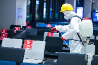 Zoomlion has been disinfecting the airport since Ghana recorded its first covid case