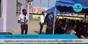 Several applicants at the Accra Sports Stadium were left stranded on the first day of the exercise