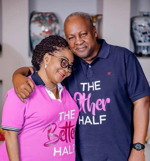 John Mahama lauds wife on her birthday