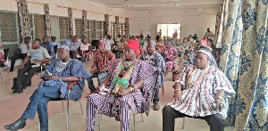 The meeting had in attendance the three Paramount Chiefs of the area.