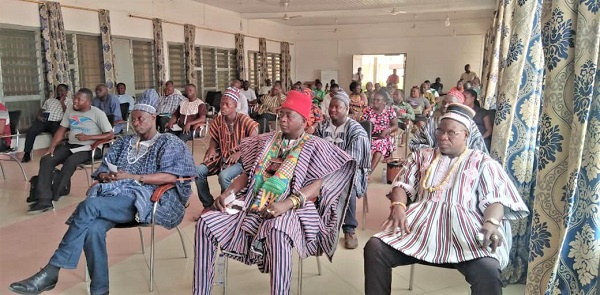 The meeting had in attendance the three Paramount Chiefs of the area.