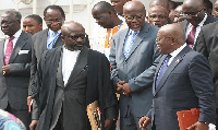 Nana Bediatuo [L] in a chat with Akufo-Addo during the 2012 Election Petition