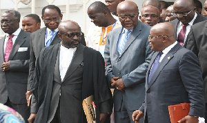 Nana Bediatuo [L] in a chat with Akufo-Addo during the 2012 Election Petition