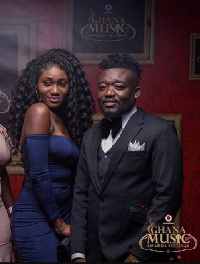 Ricky Nana Agyemang with Wendy Shay