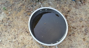 This is a sample of how the water looks like after fetching from the stream