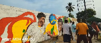 A mural in Nima called 'Possible' and painted by Accra-based visual artist