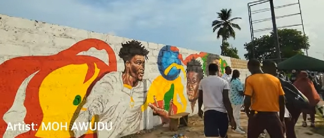 A mural in Nima called 'Possible' and painted by Accra-based visual artist