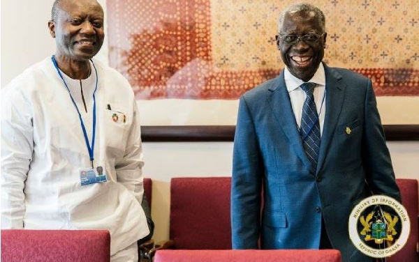 Ken Ofori Atta and Senior Minister Yaw Osafo-Maafo