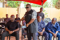 Henry Nana Boakye of NPP speaking during the visit