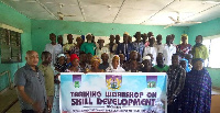 Some people who participated in the 10-day skill development training