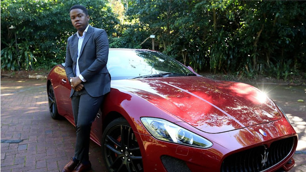 23-year old Sandile Shezi wey dey call himself South African youngest millionaire