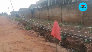 Heavy downpour uproots electricity pole at 10 plots in Ablekuma