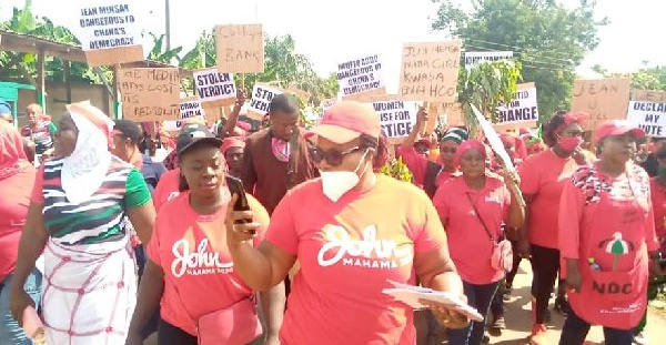 Some National Democratic Congress protestors