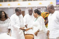 Algban Bagbin with Former President john Dramani Mahama and Lordina Mahama