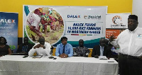 Executives of Dalex Finance and some of the farmers at the meeting