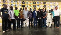 GAF prez, Charles Osei Asibey (L) with other officials at the closing ceremony