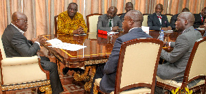 President Akufo-Addo with Alan Kyeremanten and others