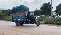 Some refuse collectors use mosquito nets to cover their collecte refuse for transporting