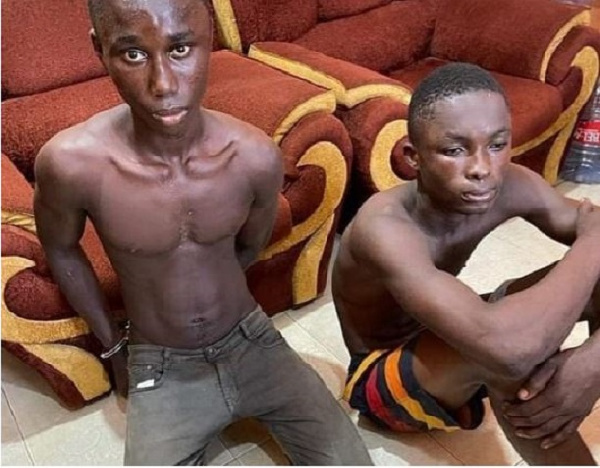 The two teenage boys who murdered a 10 year old boy in Kasoa for rituals