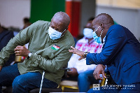 Former President John Dramani Mahama (left) with Haruna Iddrisu (right)