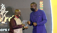 SWAG President Kwabena Yeboah receiving an award