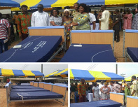 The MP donated five electric Hospital beds to the hospital