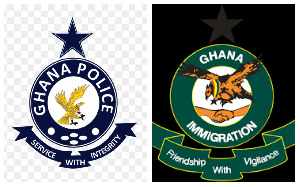 Ghana Police Service And Ghana Immigration Service Logo Grid 