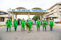 The Ho Technical University was also disinfected